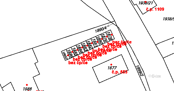 Praha 46847405 na parcele st. 1883 v KÚ Kbely, Katastrální mapa