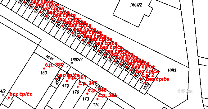 Bochoř 50196405 na parcele st. 1689 v KÚ Bochoř, Katastrální mapa