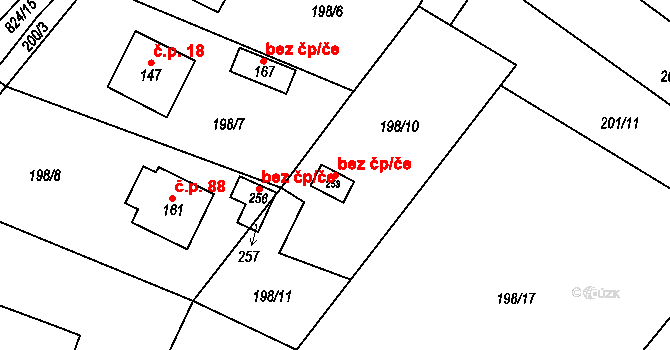 Libošovice 106164406 na parcele st. 253 v KÚ Libošovice, Katastrální mapa
