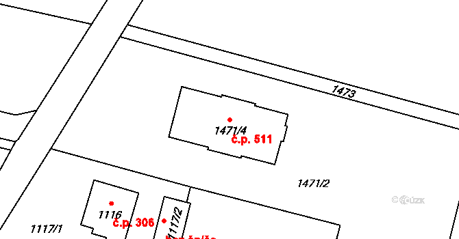 Řepiště 511 na parcele st. 1471/4 v KÚ Řepiště, Katastrální mapa