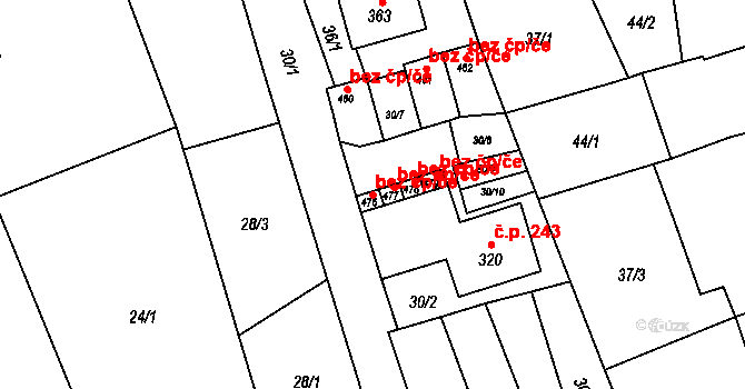 Besednice 38391406 na parcele st. 476 v KÚ Besednice, Katastrální mapa