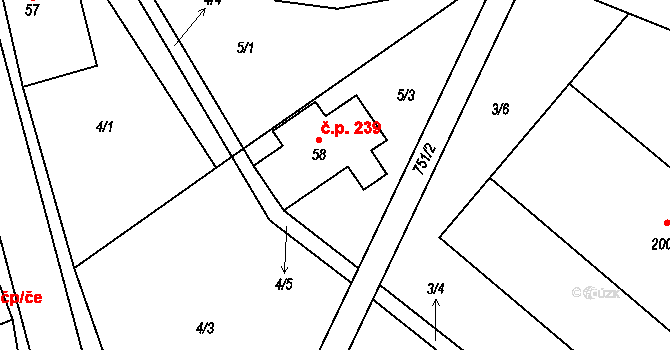 Šošůvka 39826406 na parcele st. 58 v KÚ Šošůvka, Katastrální mapa