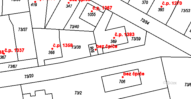 Kladno 48209406 na parcele st. 906 v KÚ Hnidousy, Katastrální mapa