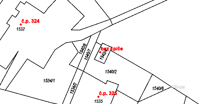 Raspenava 49135406 na parcele st. 1540/4 v KÚ Raspenava, Katastrální mapa