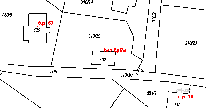 Dobšín 99084406 na parcele st. 432 v KÚ Dobšín, Katastrální mapa