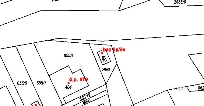 Osík 40157407 na parcele st. 492 v KÚ Osík, Katastrální mapa