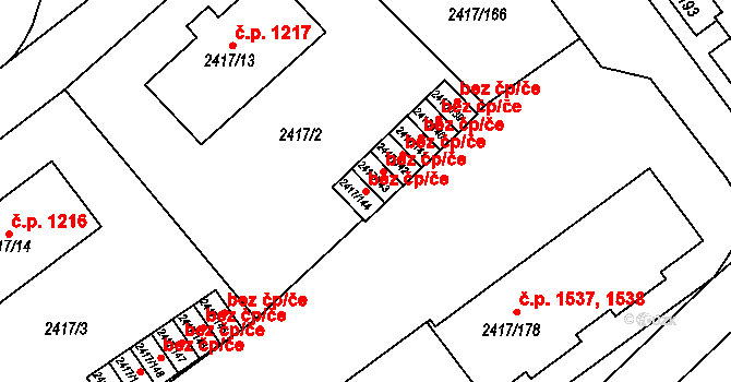 Rychnov nad Kněžnou 44283407 na parcele st. 2417/144 v KÚ Rychnov nad Kněžnou, Katastrální mapa