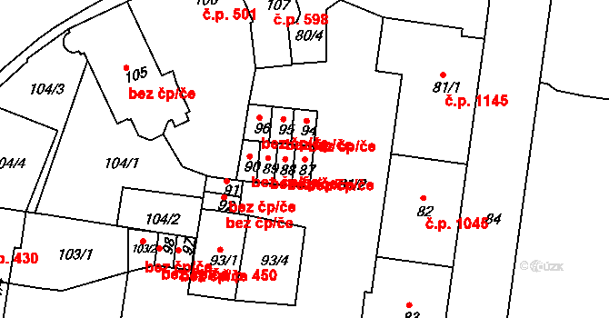 Sokolov 44364407 na parcele st. 87 v KÚ Sokolov, Katastrální mapa