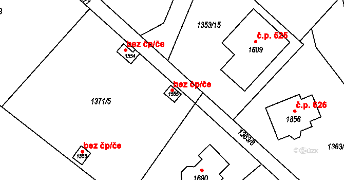 Čerčany 45388407 na parcele st. 1555 v KÚ Čerčany, Katastrální mapa