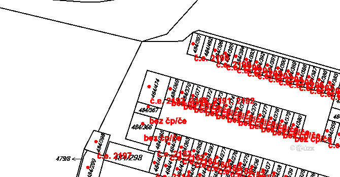 Havířov 48432407 na parcele st. 484/369 v KÚ Bludovice, Katastrální mapa