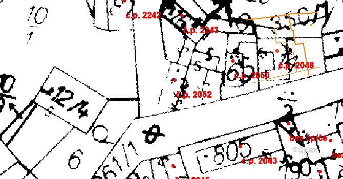 Podlusky 2052, Roudnice nad Labem na parcele st. 13 v KÚ Podlusky, Katastrální mapa