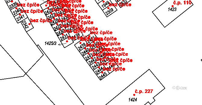 Český Krumlov 38402408 na parcele st. 2448 v KÚ Český Krumlov, Katastrální mapa