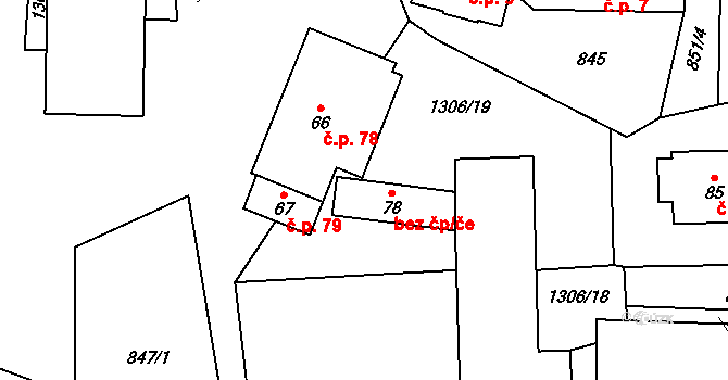 Nebahovy 39918408 na parcele st. 78 v KÚ Nebahovy, Katastrální mapa