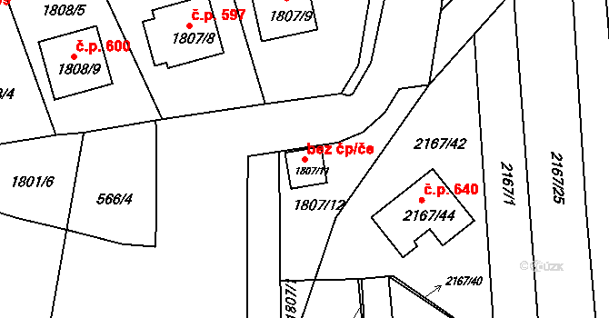 Klášterec nad Ohří 42330408 na parcele st. 1807/11 v KÚ Klášterec nad Ohří, Katastrální mapa