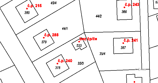 Čechtice 42440408 na parcele st. 533 v KÚ Čechtice, Katastrální mapa