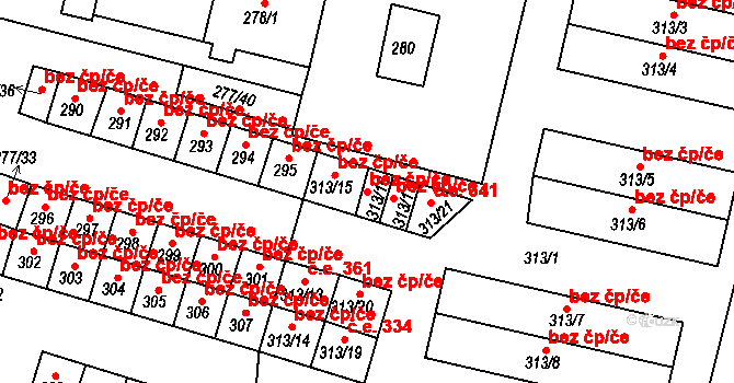 Chlumec 48041408 na parcele st. 313/16 v KÚ Chlumec u Chabařovic, Katastrální mapa
