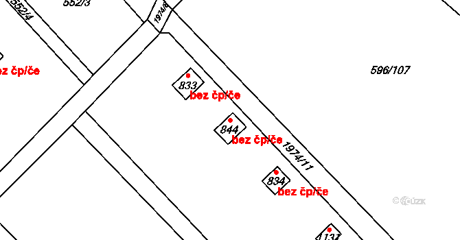 Sezemice 48695408 na parcele st. 844 v KÚ Sezemice nad Loučnou, Katastrální mapa