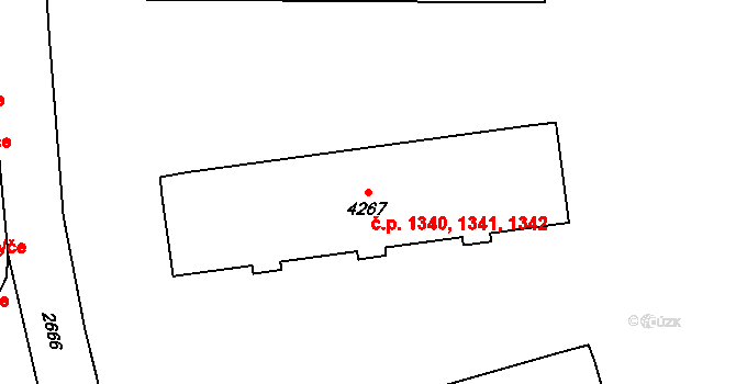 Beroun-Město 1340,1341,1342, Beroun na parcele st. 4267 v KÚ Beroun, Katastrální mapa