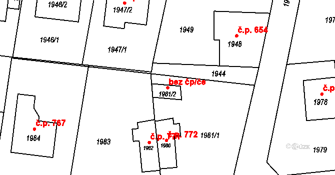 Vítkov 86210408 na parcele st. 1981/2 v KÚ Vítkov, Katastrální mapa