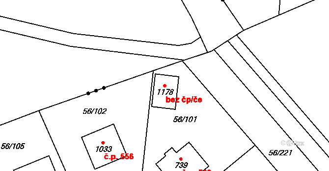 Hovorčovice 88270408 na parcele st. 1178 v KÚ Hovorčovice, Katastrální mapa