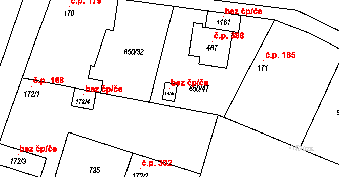 Líbeznice 117802409 na parcele st. 1458 v KÚ Líbeznice, Katastrální mapa