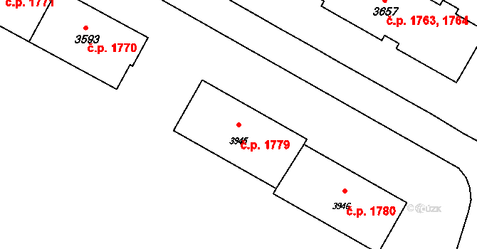 Rožnov pod Radhoštěm 1779 na parcele st. 3945 v KÚ Rožnov pod Radhoštěm, Katastrální mapa