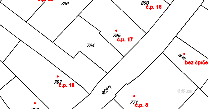 Komárovské Chaloupky 23, Opava, Katastrální mapa