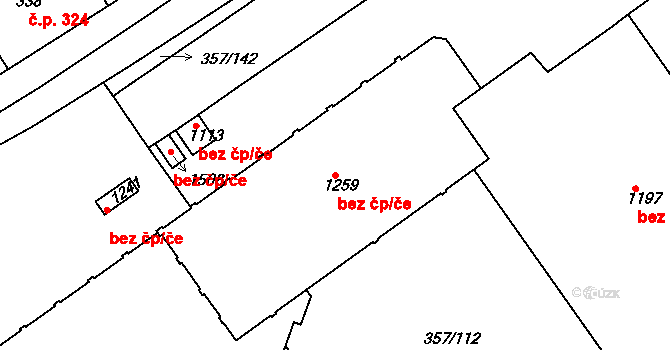 Kralupy nad Vltavou 39342409 na parcele st. 1259 v KÚ Mikovice u Kralup nad Vltavou, Katastrální mapa