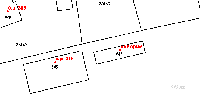 Janov 42037409 na parcele st. 647 v KÚ Janov u Litomyšle, Katastrální mapa