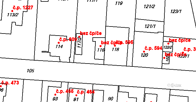 Kosmonosy 45295409 na parcele st. 116 v KÚ Kosmonosy, Katastrální mapa