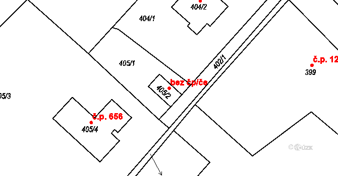 Krmelín 46649409 na parcele st. 405/2 v KÚ Krmelín, Katastrální mapa