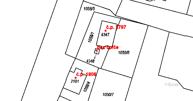 Dvůr Králové nad Labem 48530409 na parcele st. 4348 v KÚ Dvůr Králové nad Labem, Katastrální mapa