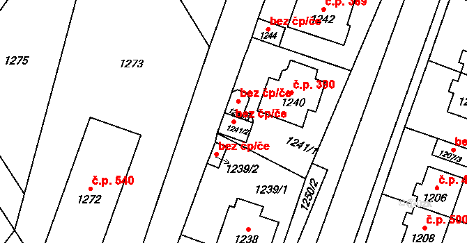 Moravský Beroun 48721409 na parcele st. 1241/2 v KÚ Moravský Beroun, Katastrální mapa
