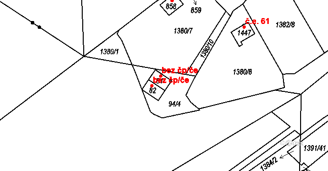 Holýšov 49218409 na parcele st. 81 v KÚ Dolní Kamenice u Holýšova, Katastrální mapa
