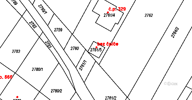 Nivnice 78807409 na parcele st. 2761/5 v KÚ Nivnice, Katastrální mapa