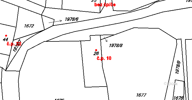 Malče 10, Besednice na parcele st. 26 v KÚ Malče, Katastrální mapa
