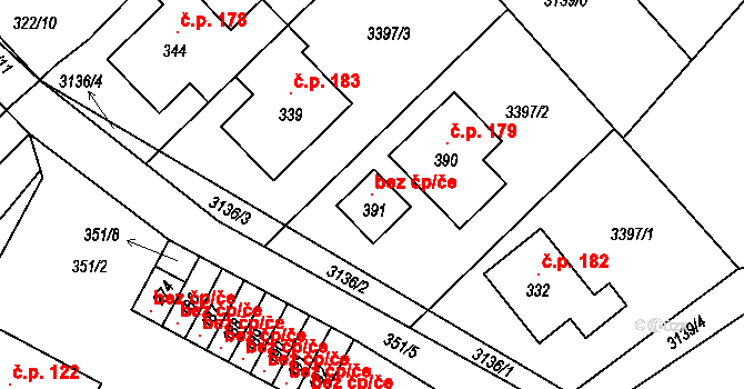 Rychnov nad Kněžnou 98519409 na parcele st. 391 v KÚ Dlouhá Ves u Rychnova nad Kněžnou, Katastrální mapa
