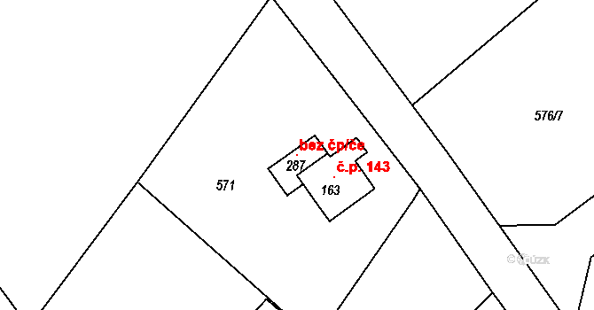 Žacléř 107557410 na parcele st. 287 v KÚ Bobr, Katastrální mapa