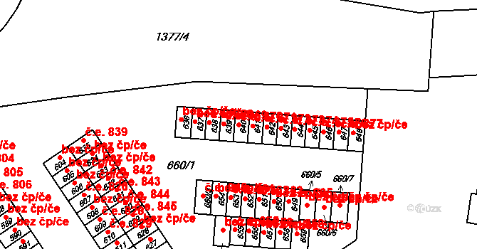Kopřivnice 870 na parcele st. 640 v KÚ Kopřivnice, Katastrální mapa