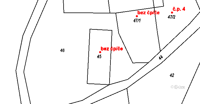 Rýmařov 40182410 na parcele st. 45 v KÚ Ondřejov u Rýmařova, Katastrální mapa