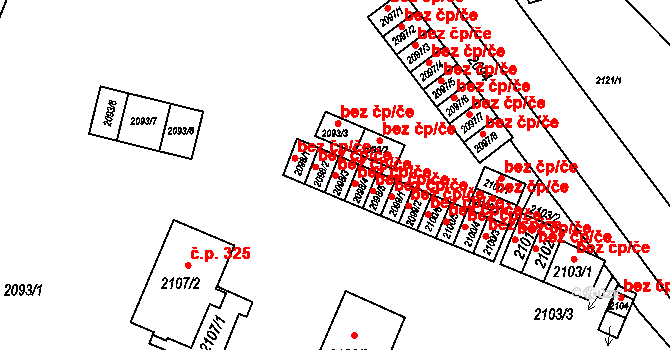 Jablůnka 42265410 na parcele st. 2098/3 v KÚ Jablůnka, Katastrální mapa