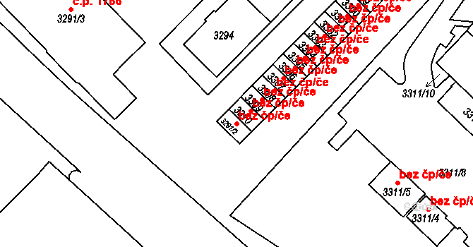 Sokolov 42954410 na parcele st. 3291/2 v KÚ Sokolov, Katastrální mapa
