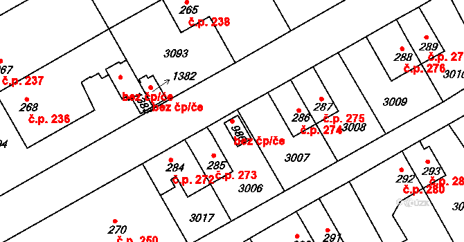 Velešín 44186410 na parcele st. 986 v KÚ Velešín, Katastrální mapa