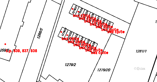Dobruška 44267410 na parcele st. 1279/24 v KÚ Dobruška, Katastrální mapa
