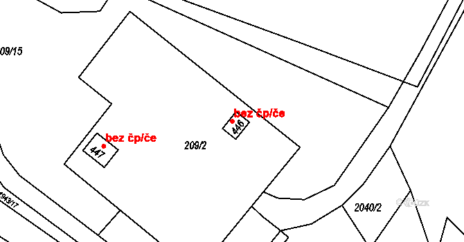 Košetice 45274410 na parcele st. 446 v KÚ Košetice, Katastrální mapa