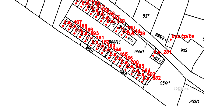 Brno 45575410 na parcele st. 2519 v KÚ Starý Lískovec, Katastrální mapa