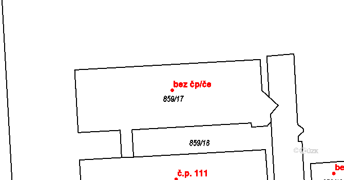 Číčenice 51499410 na parcele st. 859/17 v KÚ Číčenice, Katastrální mapa