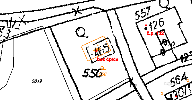 Opatovec 264 na parcele st. 465 v KÚ Opatovec, Katastrální mapa