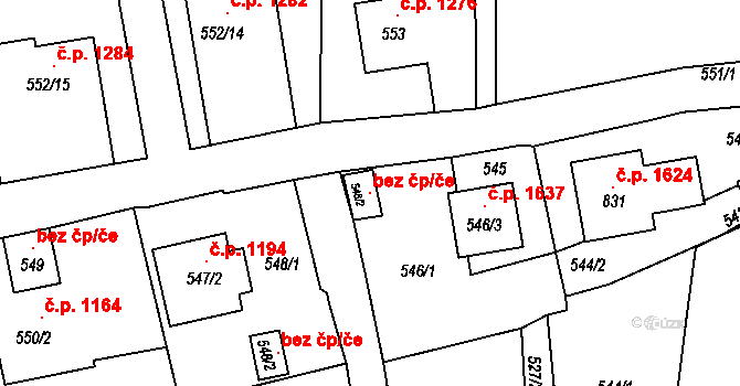 Příbor 115538411 na parcele st. 546/2 v KÚ Klokočov u Příbora, Katastrální mapa