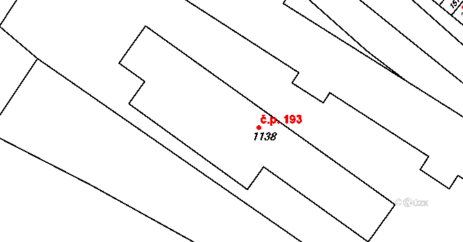 Polná 193 na parcele st. 1138 v KÚ Polná, Katastrální mapa